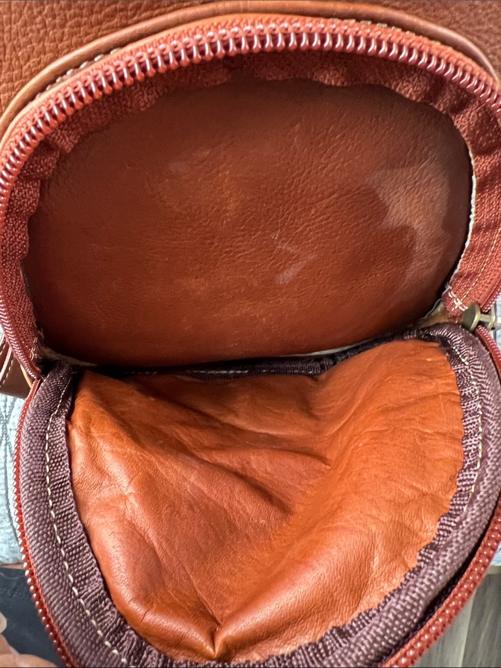 Source Unknown Tan Leather Mini Backpack - Picture 8 of 16